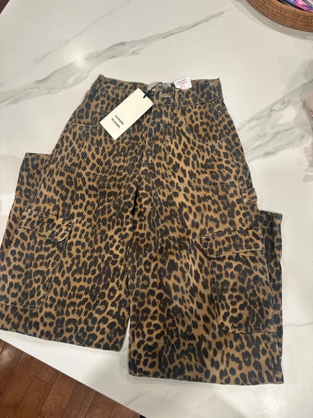 Damson Madder Leopard Cargo Pants Size 6 - Picture 3 of 6